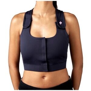 Heart & Core Size 3XL Queen Black Post Surgery Comfortable Racerback Front Bra